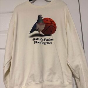 NBA Cream Sweatshirt with Unique Graphic